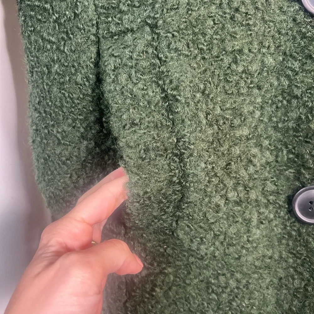 Boden Green Textured Pea Coat - Picture 6 of 11